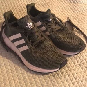 Adidas running shoes. Army green. Size 7.5